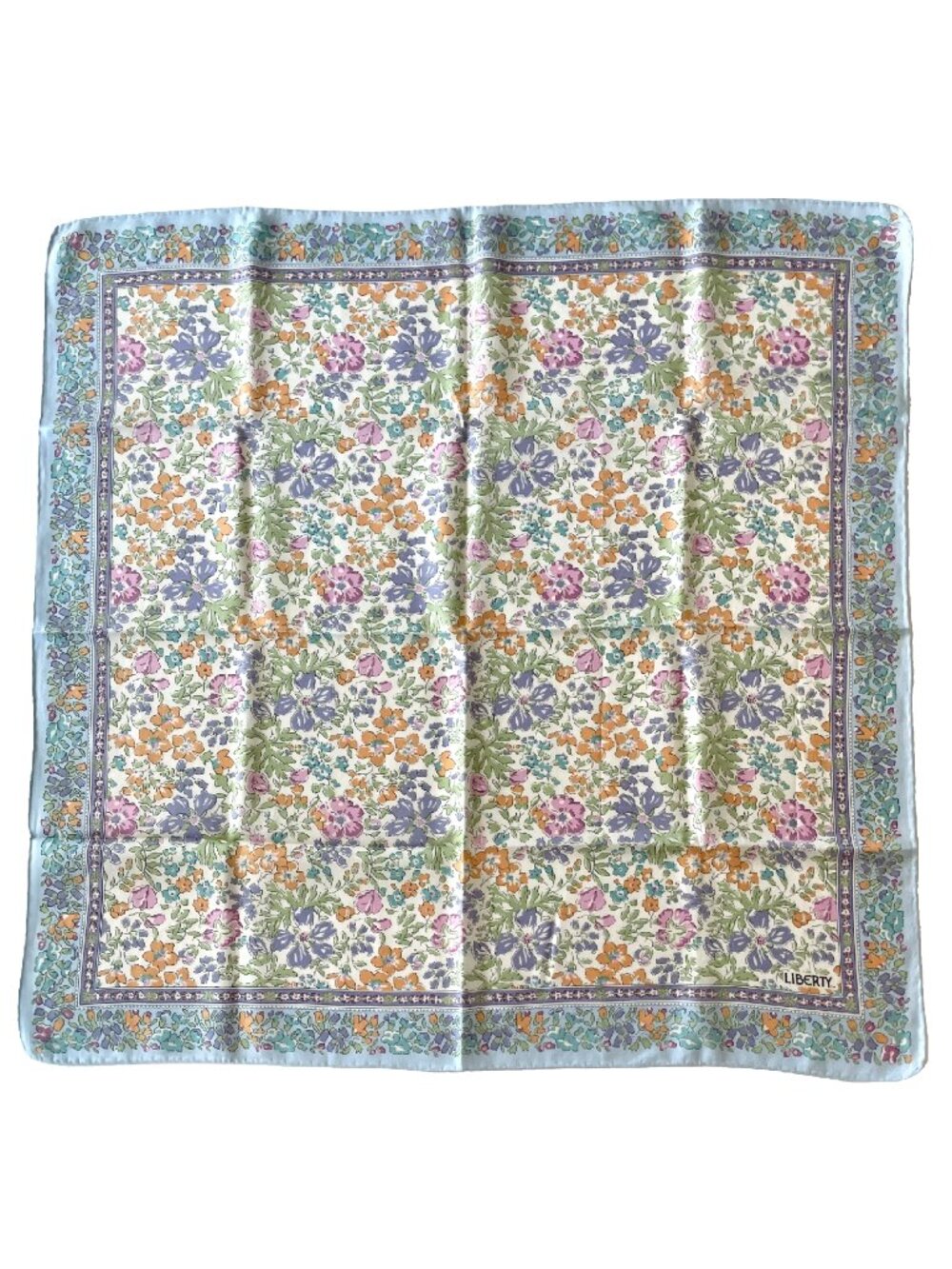 Vintage Liberty of London Floral Cotton Scarf